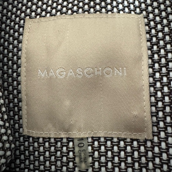 Magaschoni textured short jacket blazer Women’s size 10 Gray Black - Picture 7 of 10